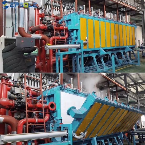 Moulage automatique de bloc de feuille de plat de mousse d'EPS de vide faisant la machine