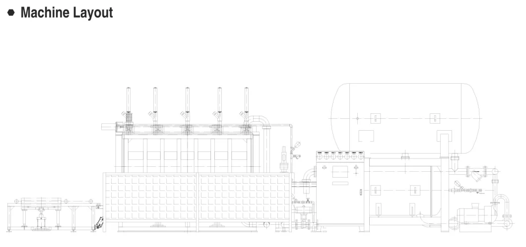 Expanded Polystyrene Auto Air Cooling EPS Foam Block Moulding Machine